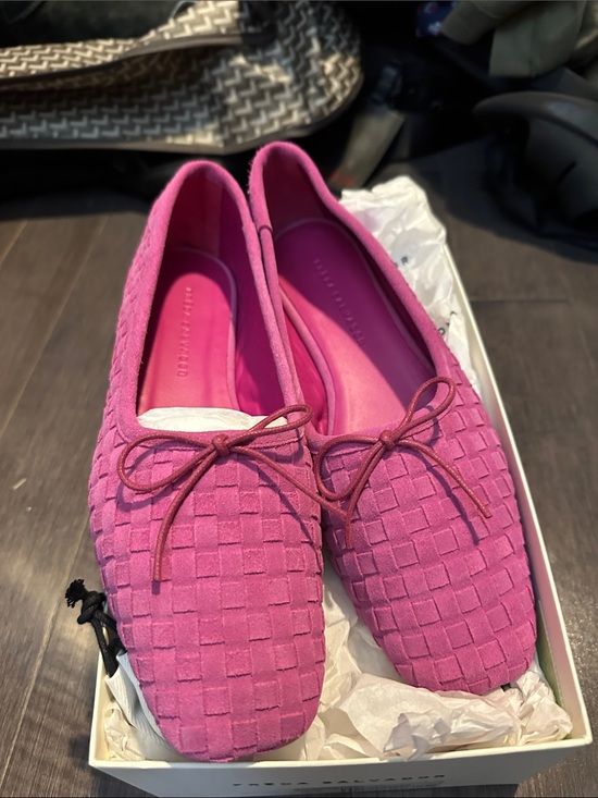 Freda Salvador Shoes - Freda Salvador JADA SQUARE TOE BALLET FLAT Fuchsia